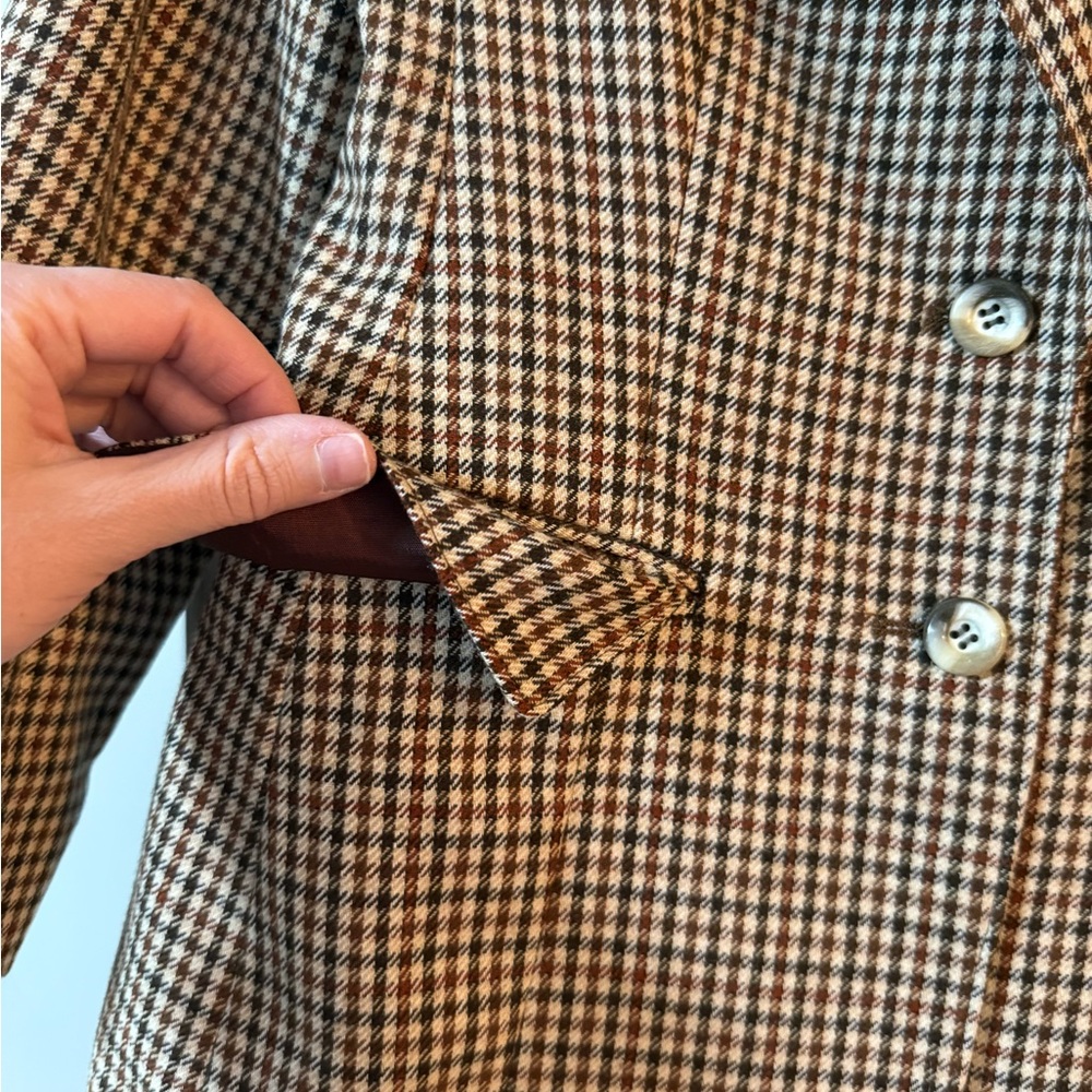Vintage Evan Picone Women's Houndstooth Blazer and Pant Set - Picture 4 of 16